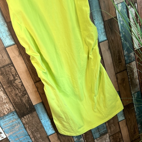 Isabel medium lime green stretch side dress - Picture 4 of 16